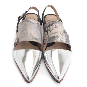 John Fluevog Marlene Pointed Toe Slingback Flat Shoes